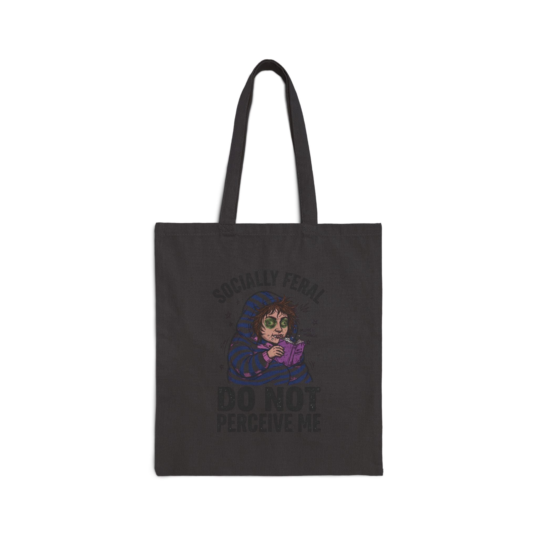 Socially Feral Raccoon Graphic Tote, Feral Era Vintage Mascot | Cute But Feral