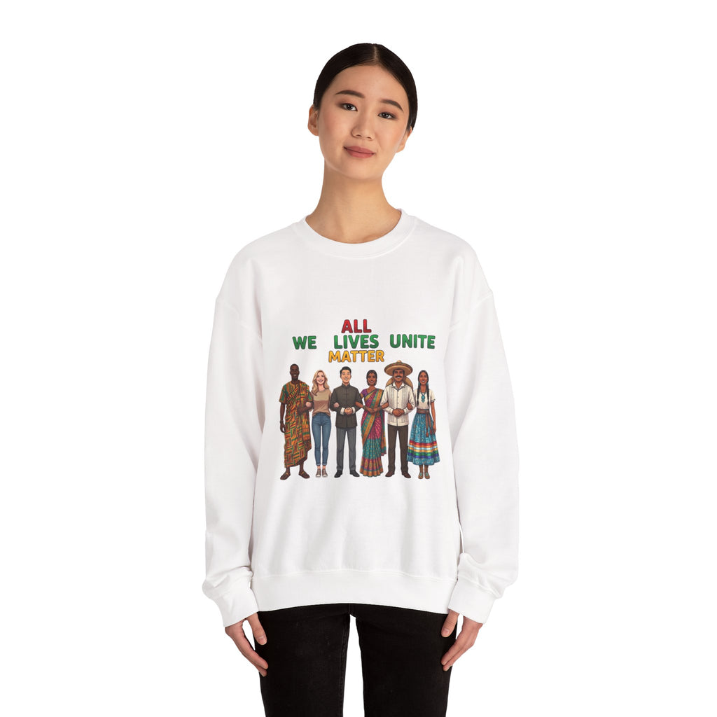 We All Unite All Lives Matter Sweatshirt | Juneteenth Pan-African Colors