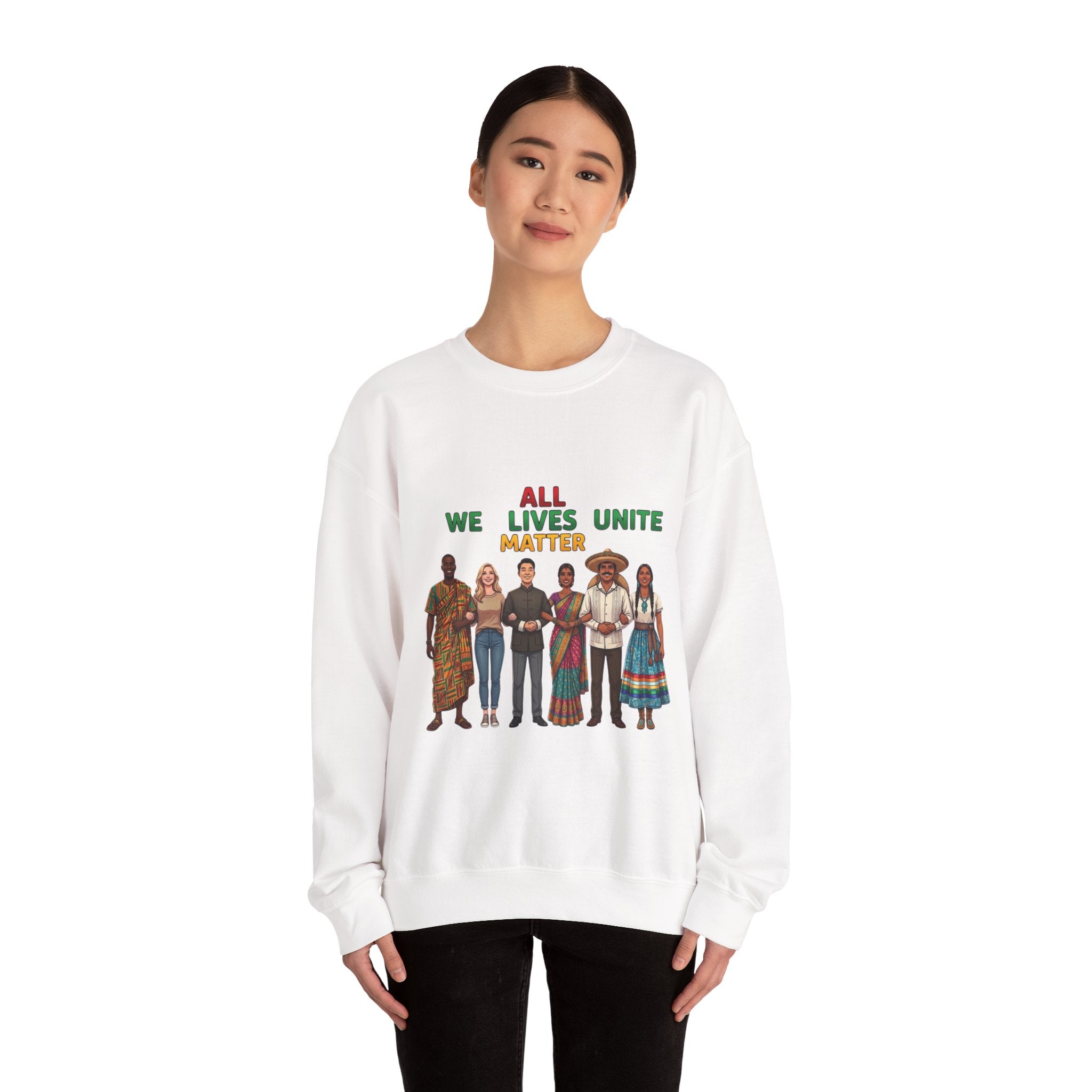 We All Unite All Lives Matter Sweatshirt | Juneteenth Pan-African Colors