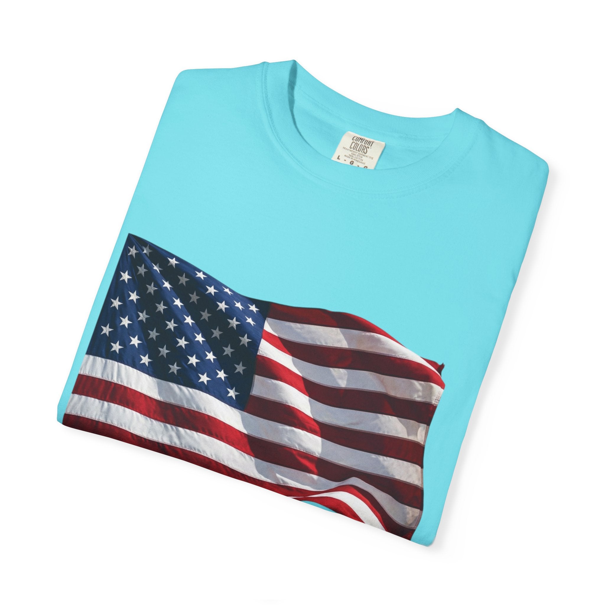 T-Shirt - American Flag with Saluting Soldiers | "Welcome Home!" Military Reunion Tee