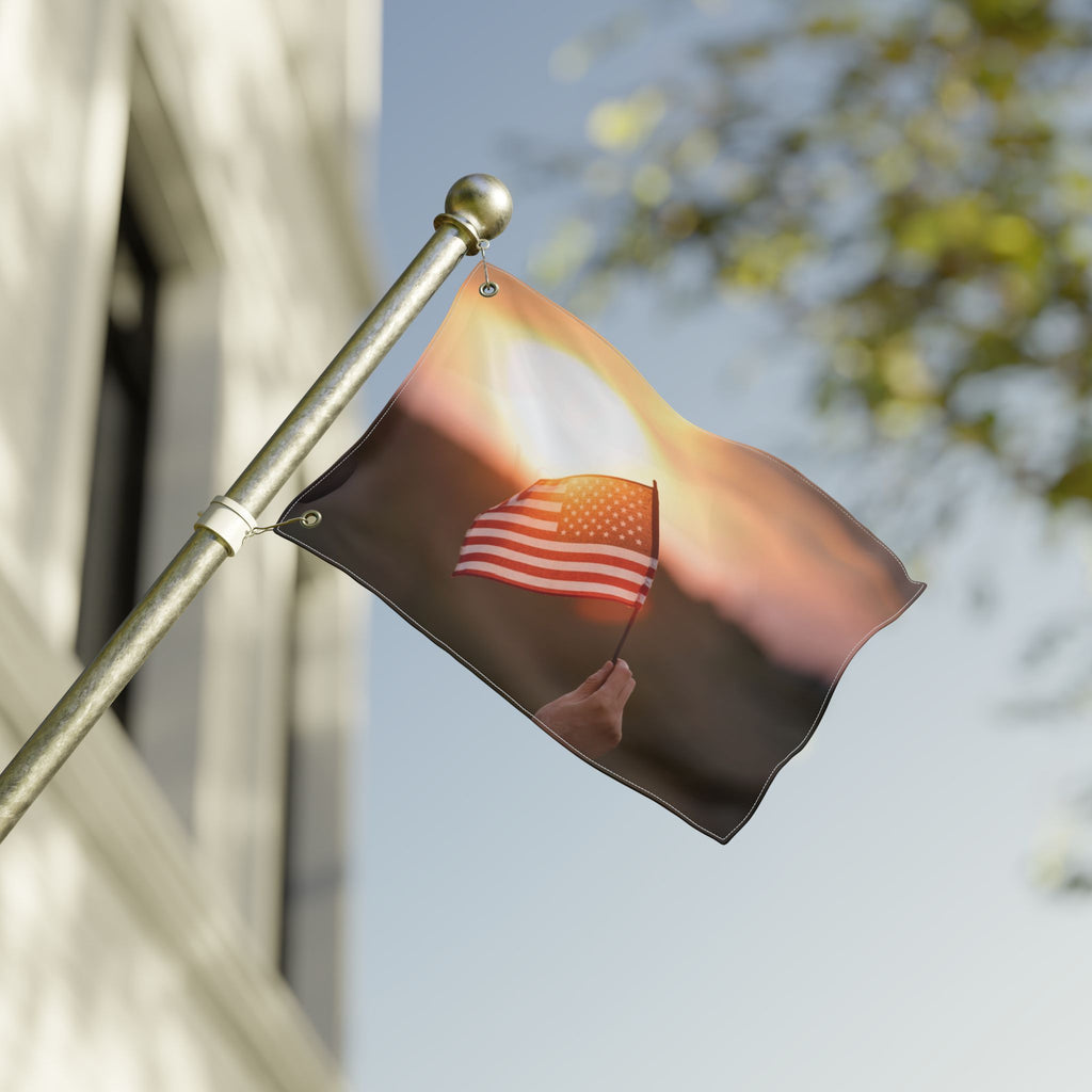 Double-Sided Patriotic Flag — "Thank You Veterans" American Flag Garden Banner