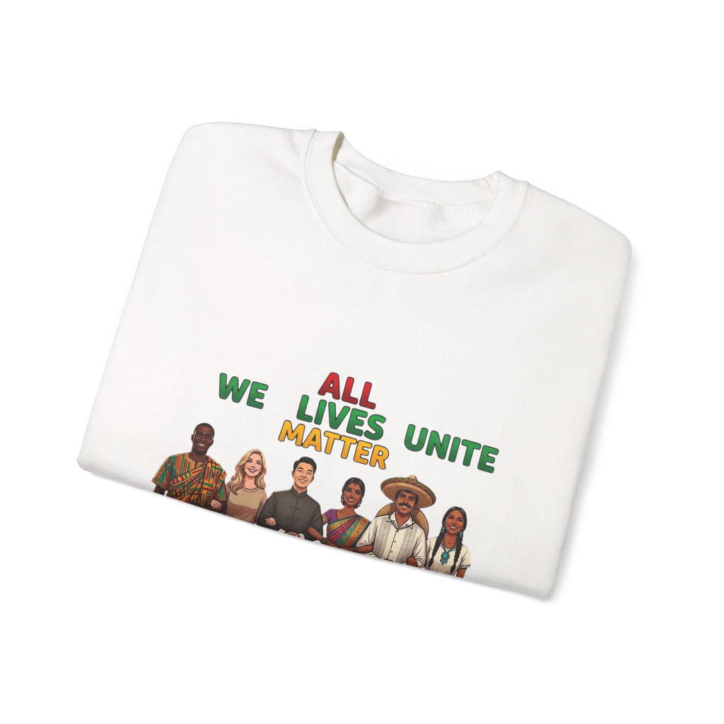 We All Unite All Lives Matter Sweatshirt | Juneteenth Pan-African Colors