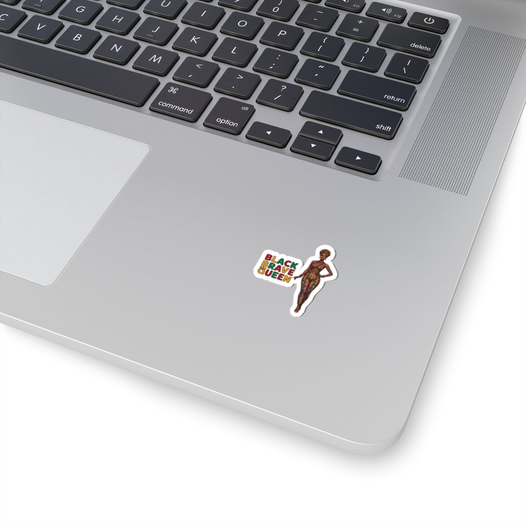 Black Brave Queen Kiss-Cut Stickers | Juneteenth Pan-African Pride 1865