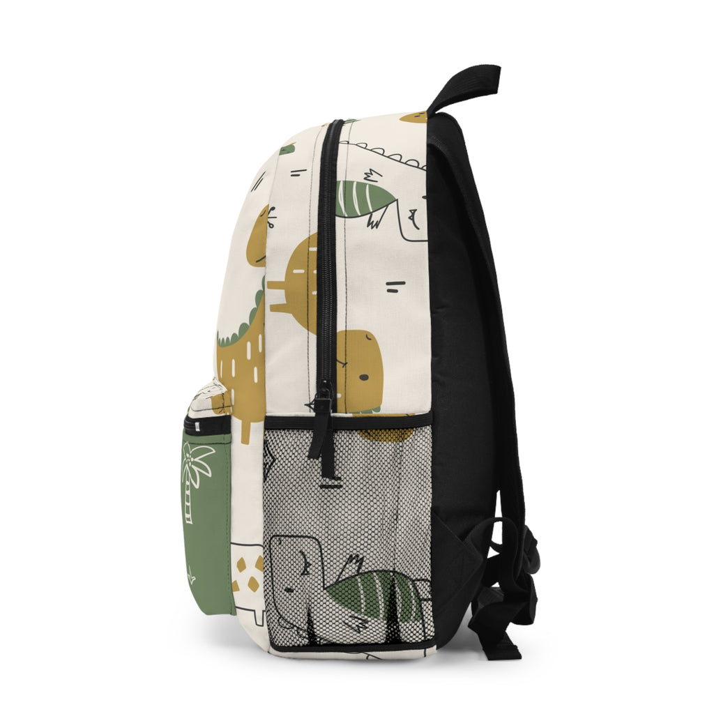 Kids Green Dino Backpack — Cute Cartoon Dinosaur School Bag