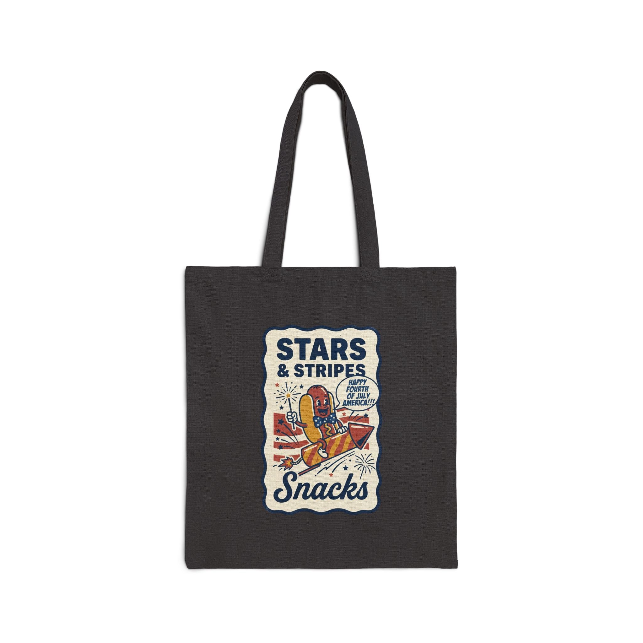 Stars & Stripes Snacks Tote | Hot Dog Humor, 4th of July Americana