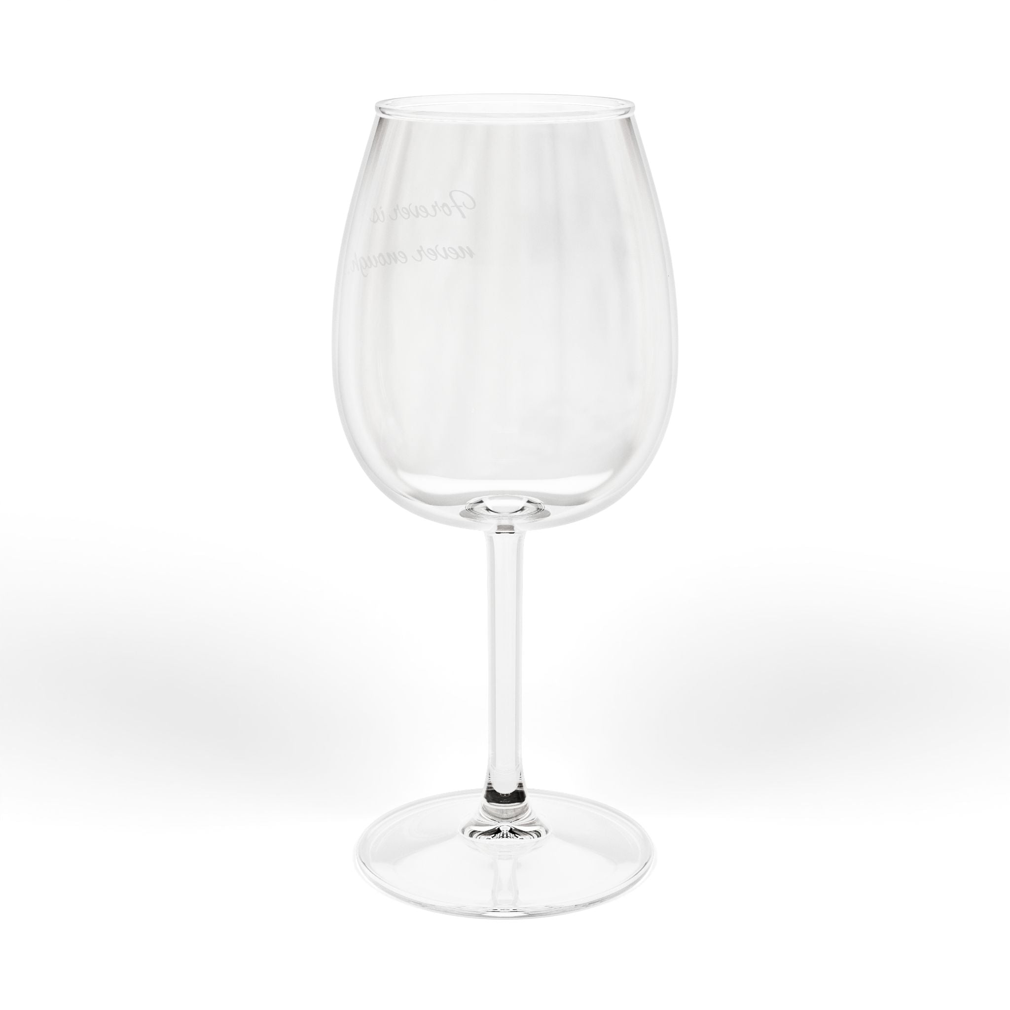 12oz Etched Wine Glass — Minimal Script "Always Enough" Gift for Wine Lovers