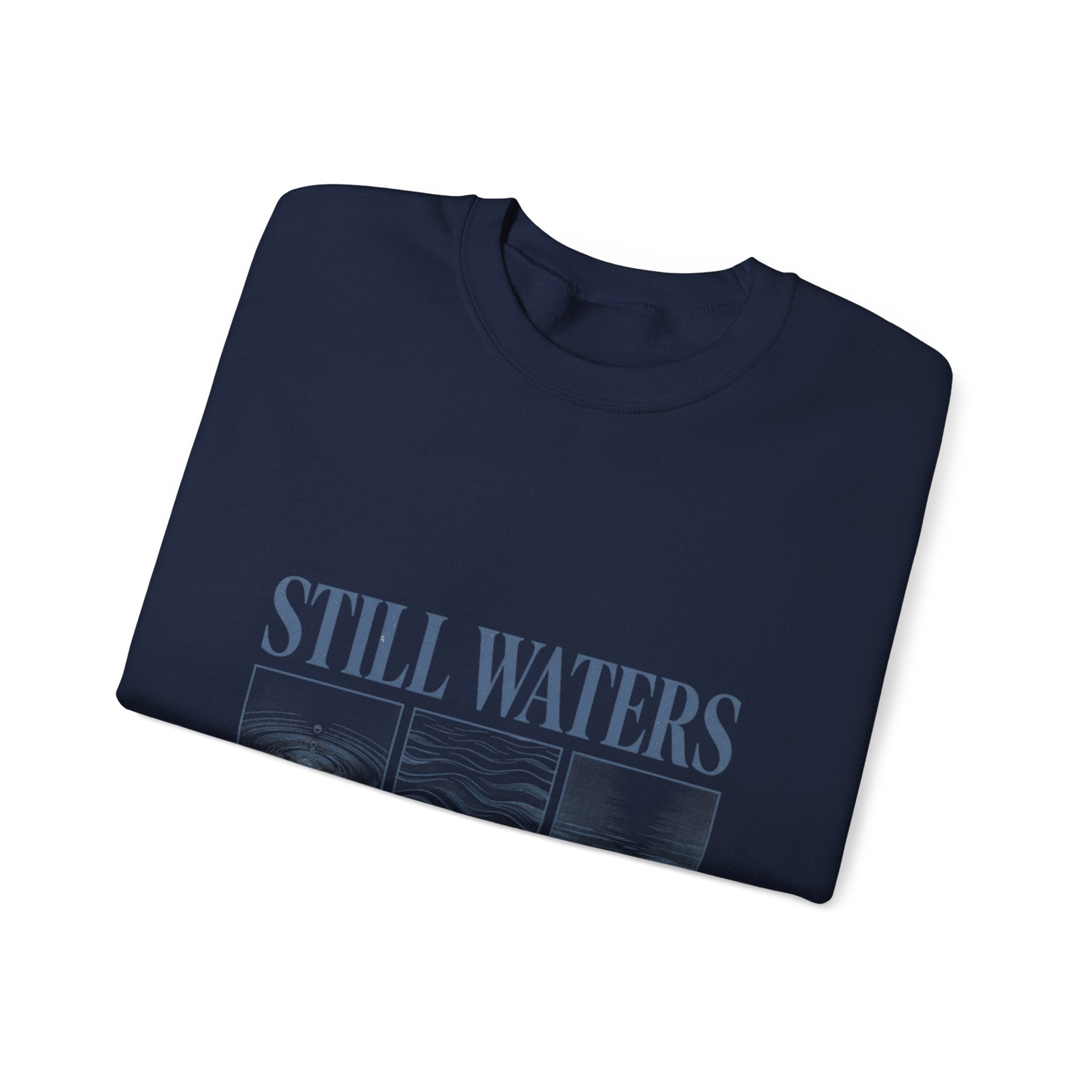 Still Waters Sweatshirt | Christian streetwear, vintage-wash faith tee