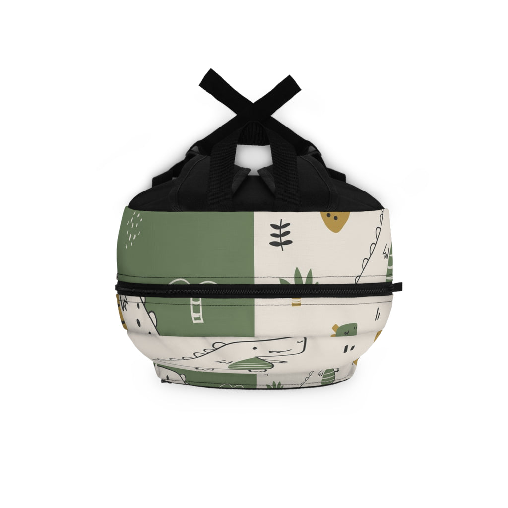 Kids Green Dino Backpack — Cute Cartoon Dinosaur School Bag