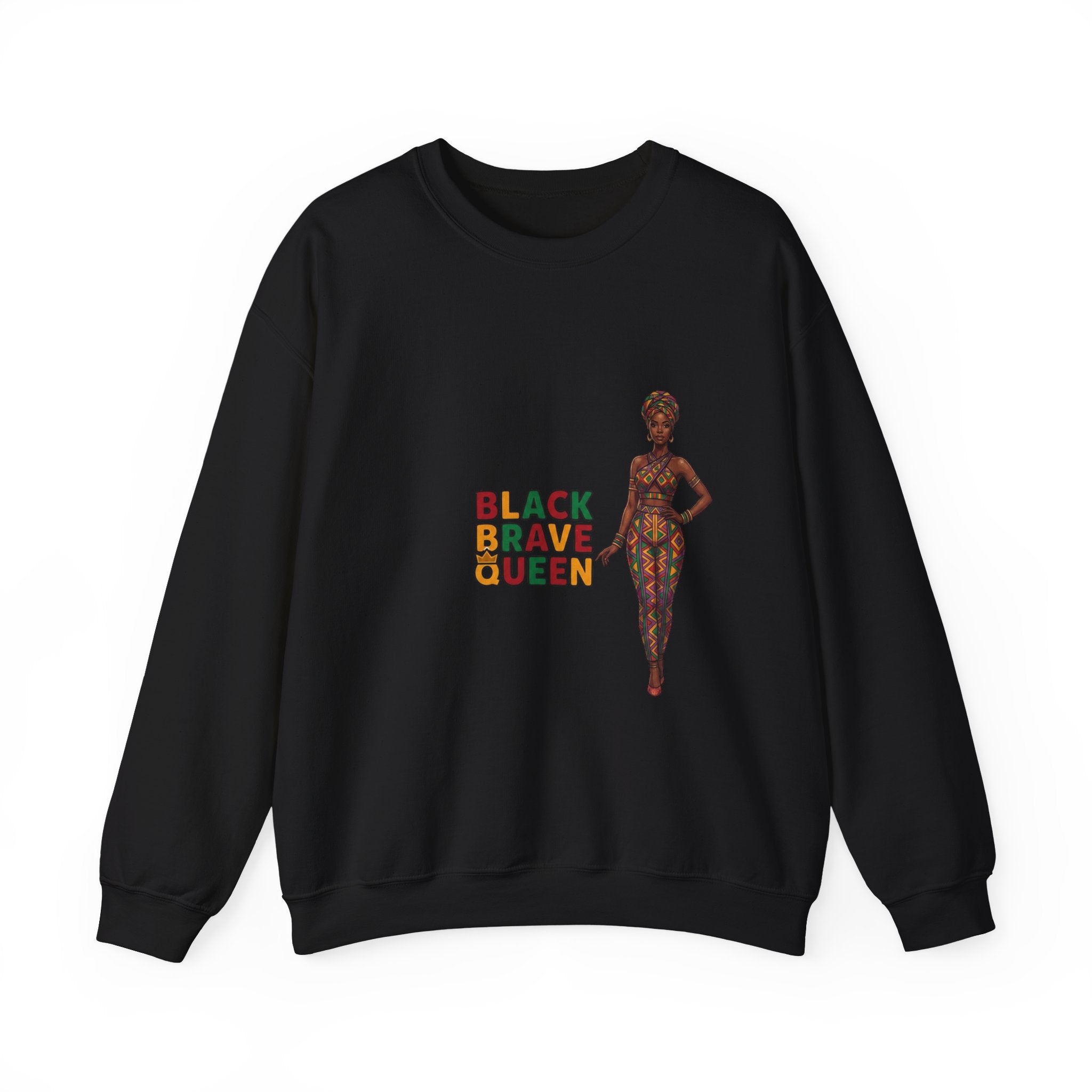 Black Brave Queen Sweatshirt | Juneteenth Pan-African Freedom 1865