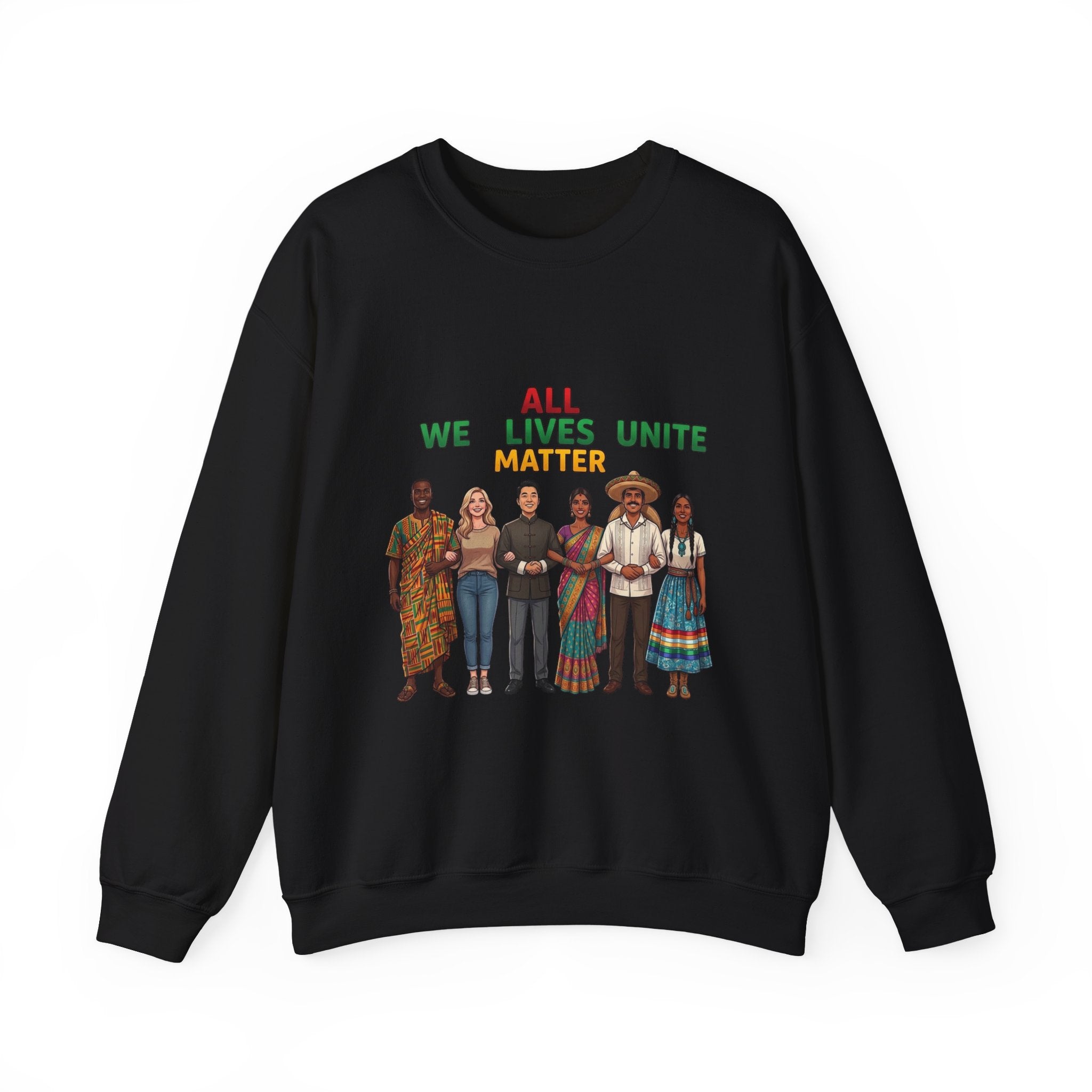 We All Unite All Lives Matter Sweatshirt | Juneteenth Pan-African Colors