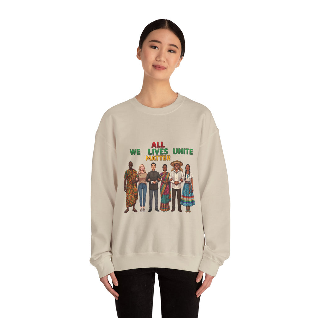 We All Unite All Lives Matter Sweatshirt | Juneteenth Pan-African Colors