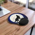 Wolf Howl Mouse Pad with Wrist Rest — Moonlit Gaming & Office Ergonomic Pad