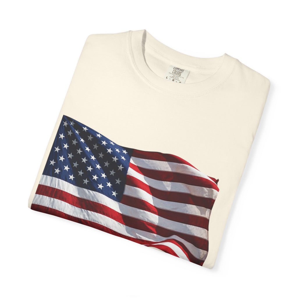 T-Shirt - American Flag with Saluting Soldiers | "Welcome Home!" Military Reunion Tee