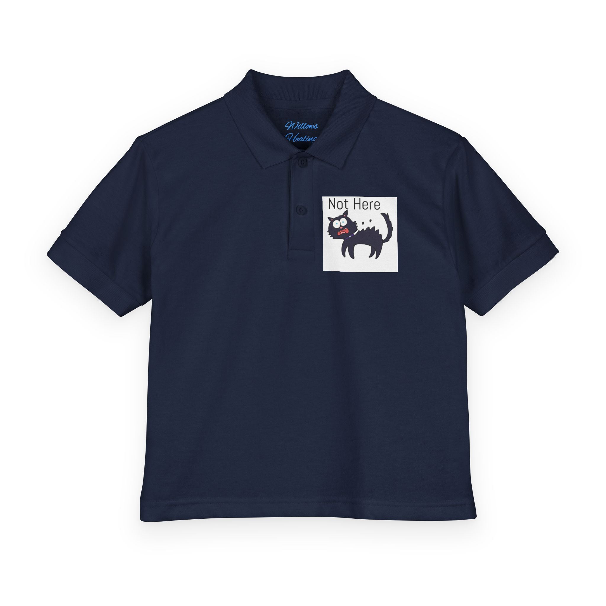 Youth Polo — "Monday.. NOPE" Skunk Graphic School Shirt