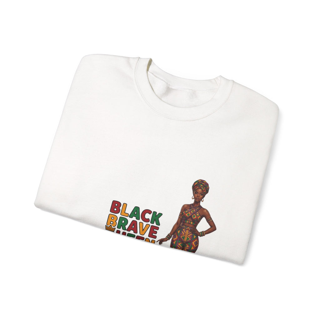 Black Brave Queen Sweatshirt | Juneteenth Pan-African Freedom 1865