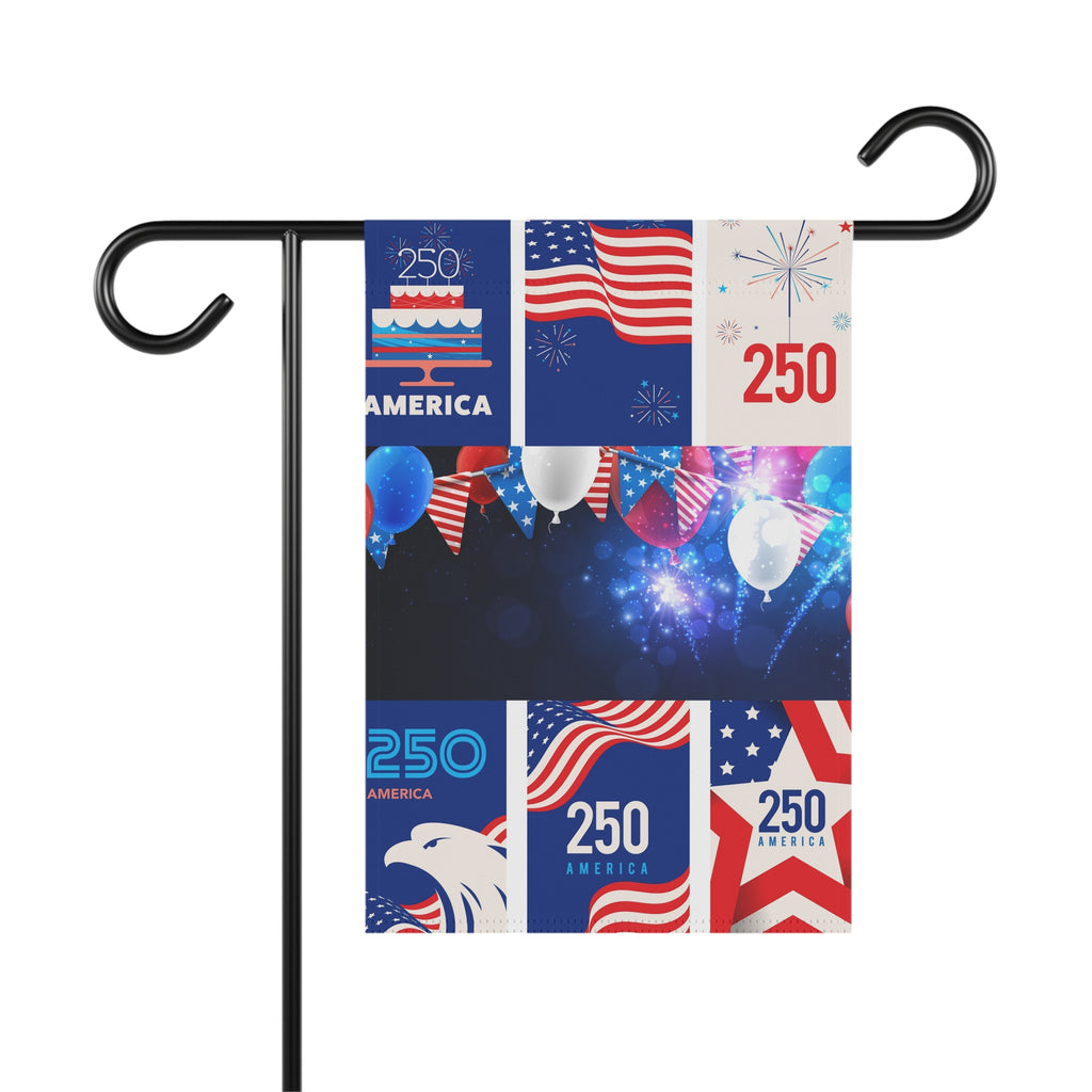 Patriotic 250th Anniversary Garden Flag — America Celebration Banner