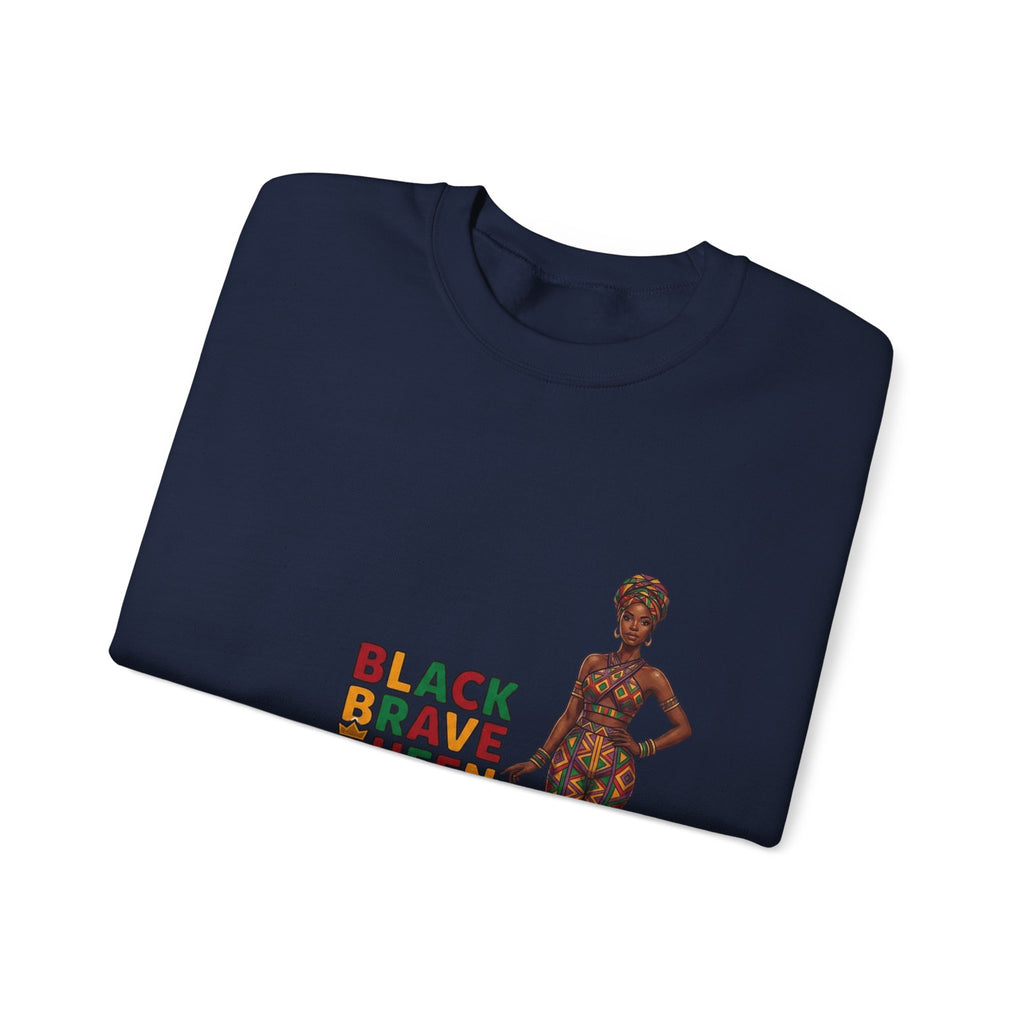 Black Brave Queen Sweatshirt | Juneteenth Pan-African Freedom 1865