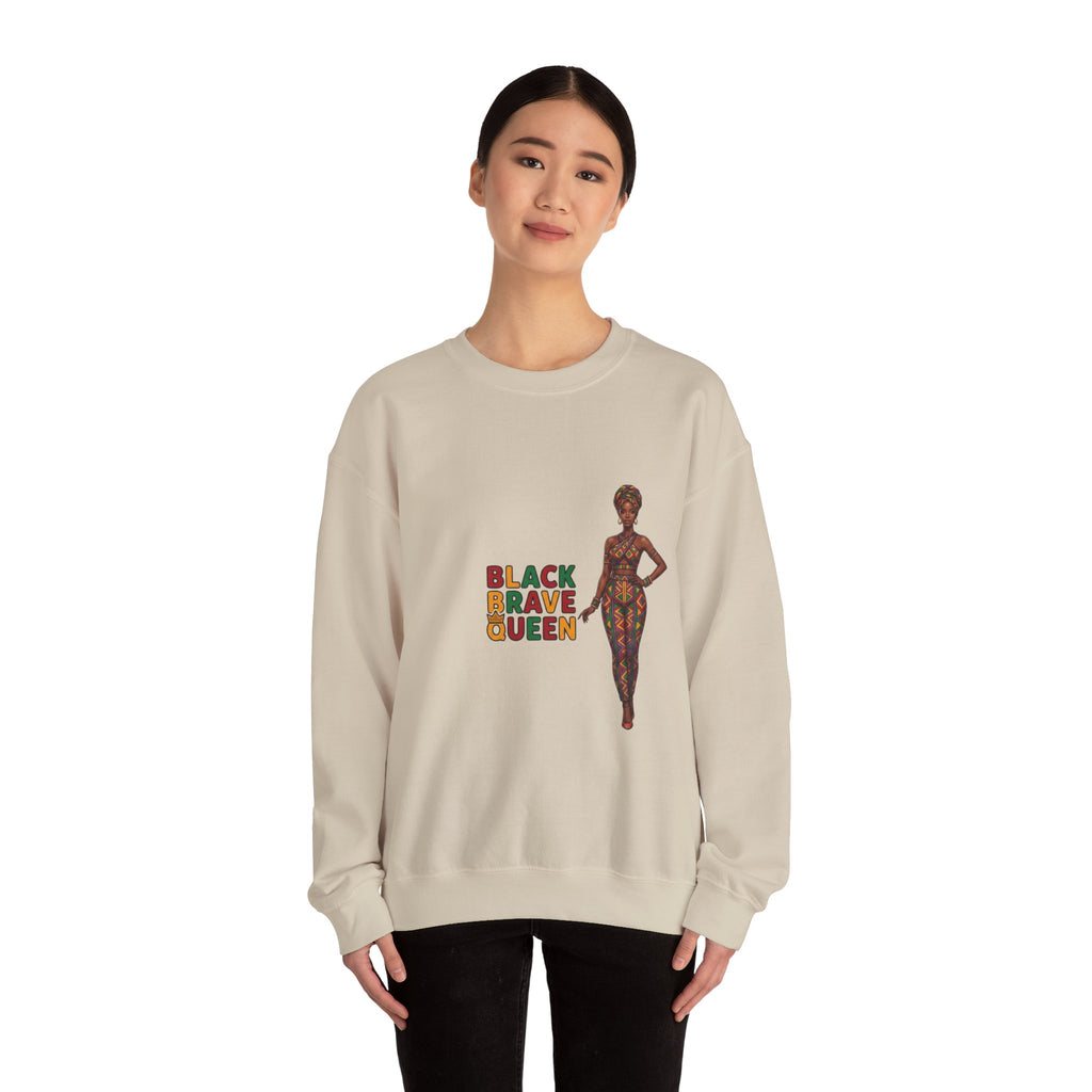Black Brave Queen Sweatshirt | Juneteenth Pan-African Freedom 1865
