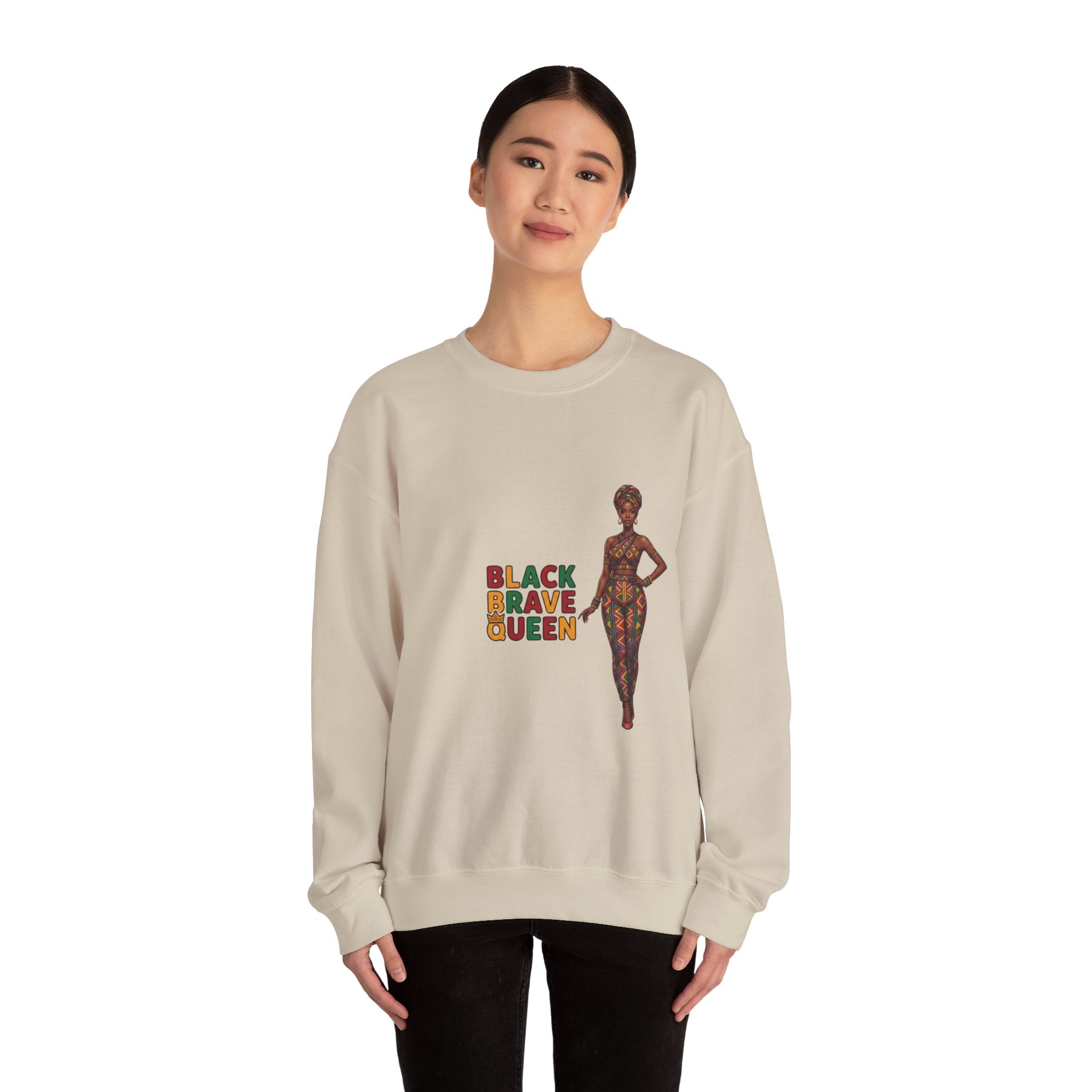 Black Brave Queen Sweatshirt | Juneteenth Pan-African Freedom 1865