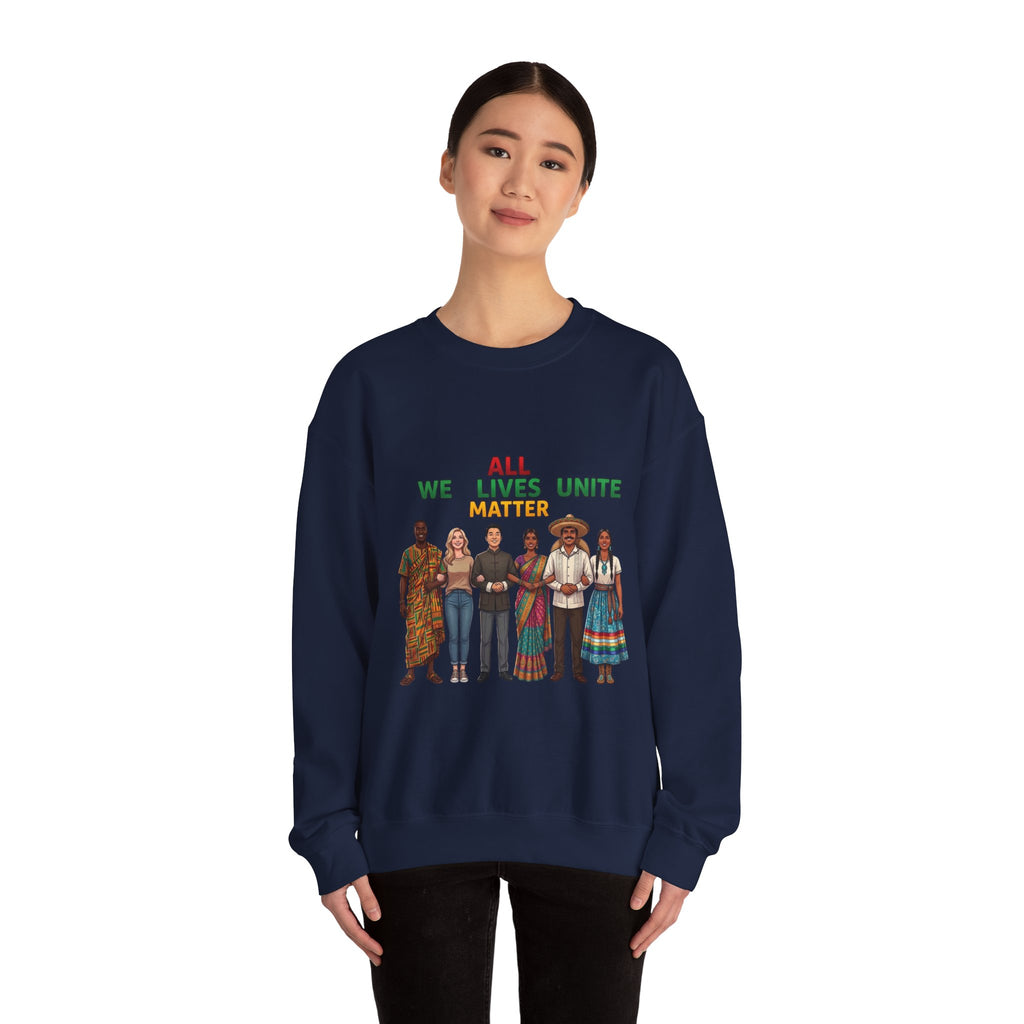 We All Unite All Lives Matter Sweatshirt | Juneteenth Pan-African Colors