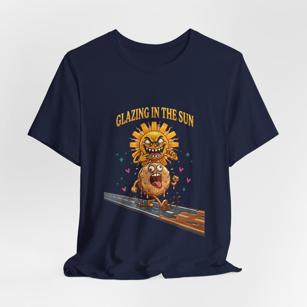 “Glazing in the Sun” Funny Retro Sun & Donut Tee | Dilly Dally Procrastination