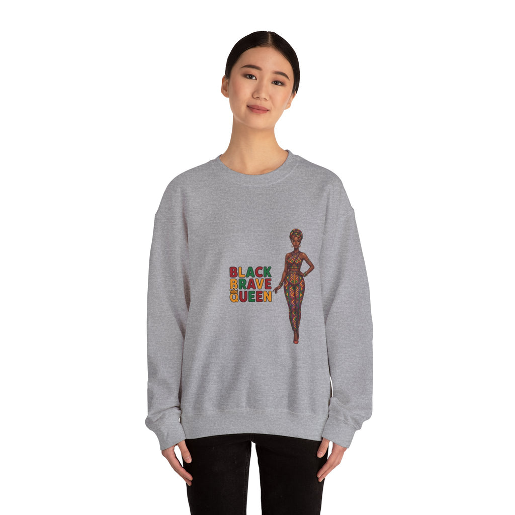 Black Brave Queen Sweatshirt | Juneteenth Pan-African Freedom 1865