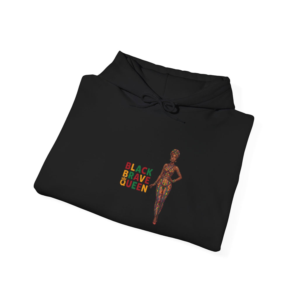 Black Brave Queen Hoodie | Juneteenth Pan-African Colors, 1865 Freedom Pride