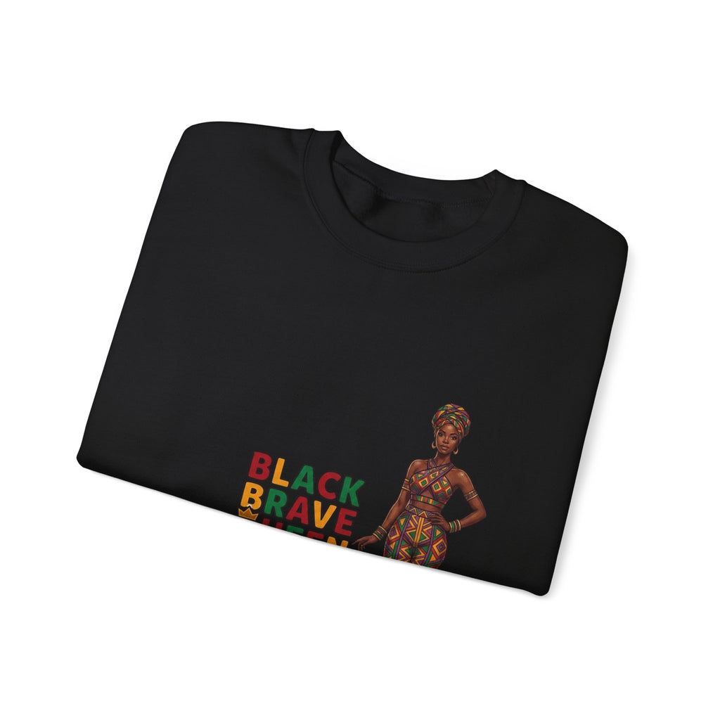 Black Brave Queen Sweatshirt | Juneteenth Pan-African Freedom 1865