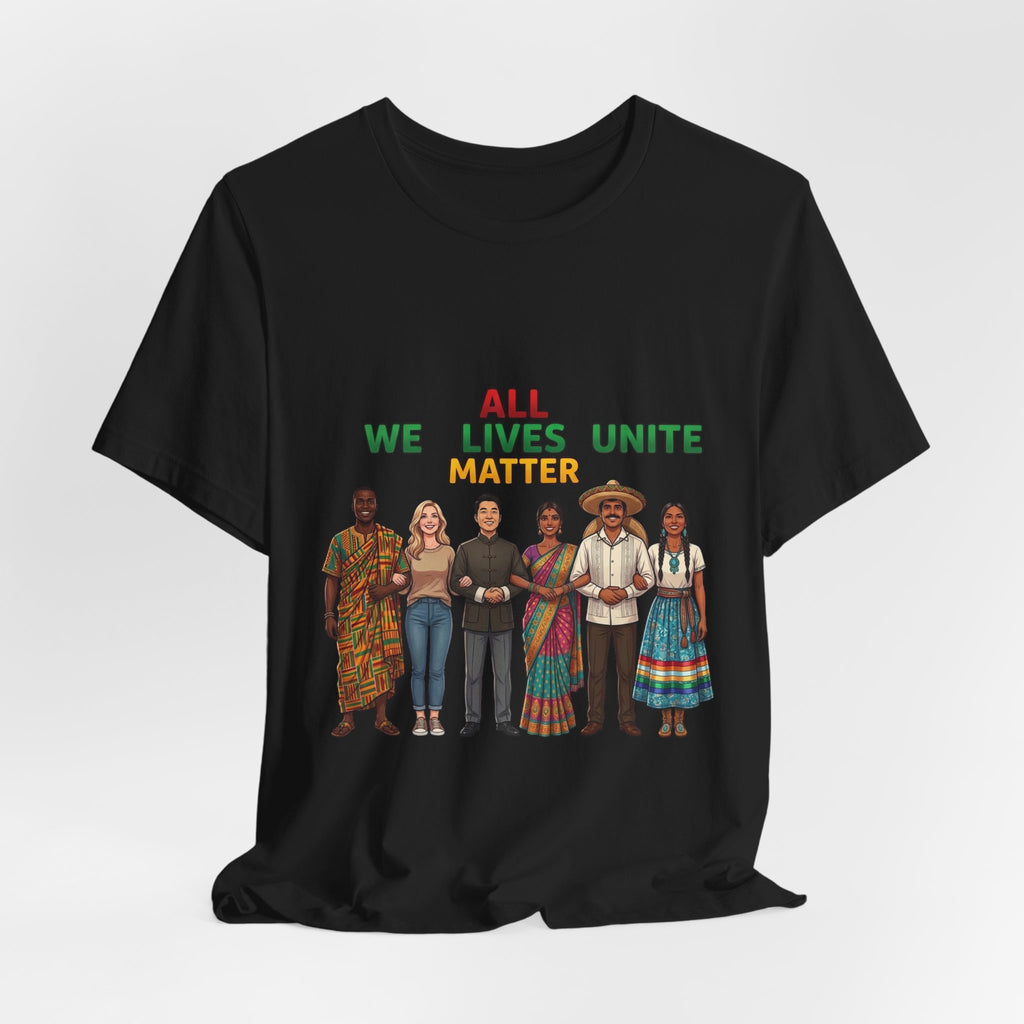 All Lives Unite Matter T-Shirt | Juneteenth Pan-African Colors, Freedom & Unity