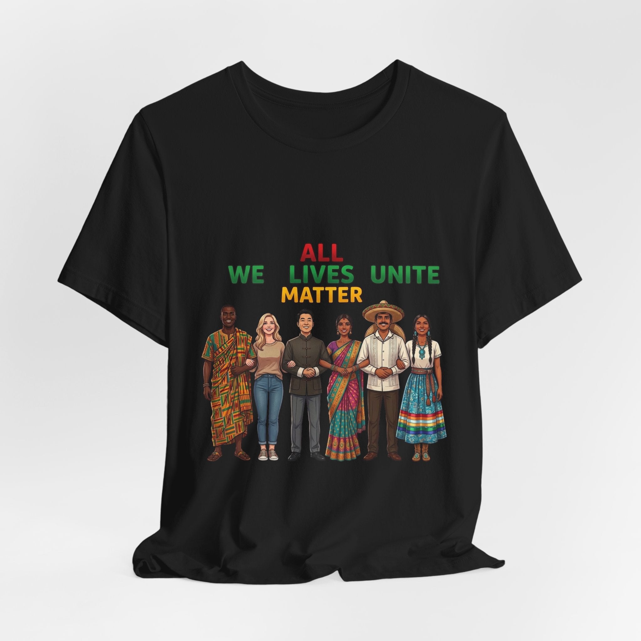 All Lives Unite Matter T-Shirt | Juneteenth Pan-African Colors, Freedom & Unity