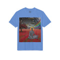 Meditative Buddha UFO T-Shirt — Psychedelic Zen Landscape Tee