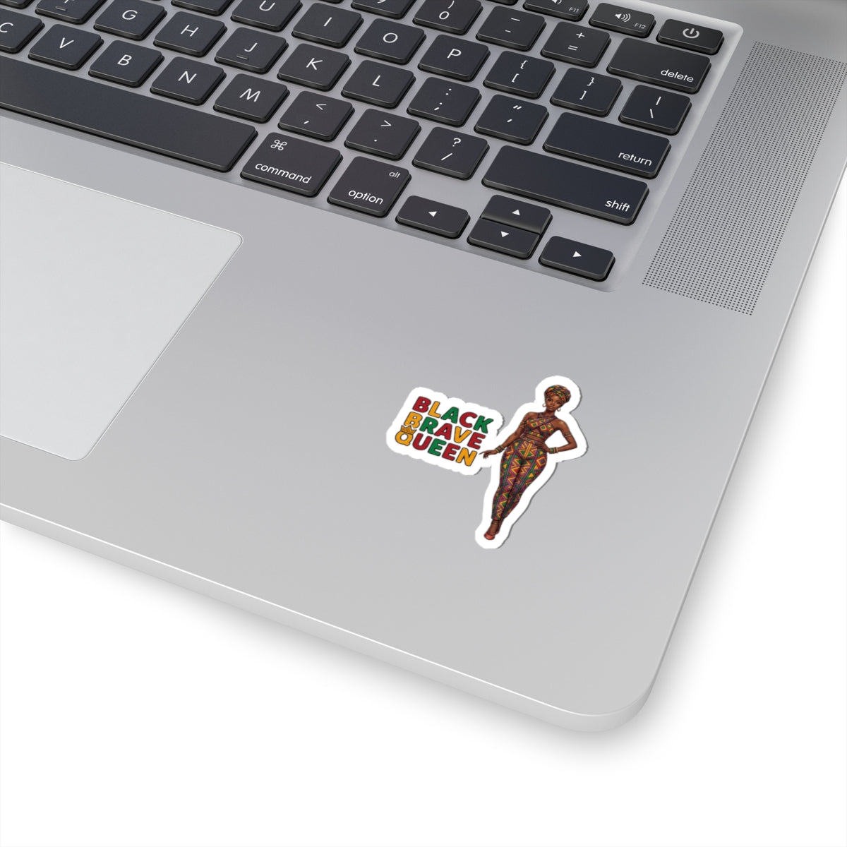 Black Brave Queen Kiss-Cut Stickers | Juneteenth Pan-African Pride 1865