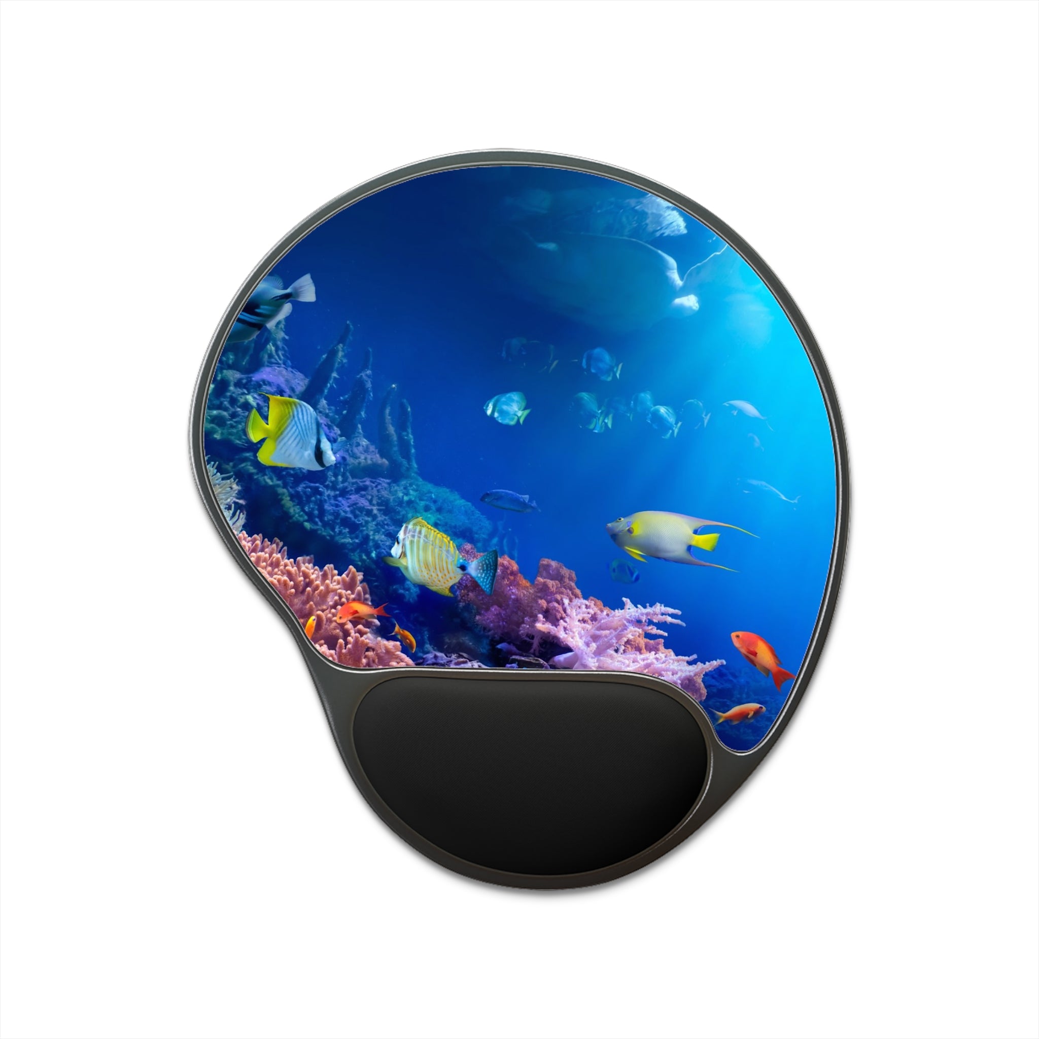 Ocean Reef Mouse Pad with Wrist Rest — Tropical Fish Desk Mat