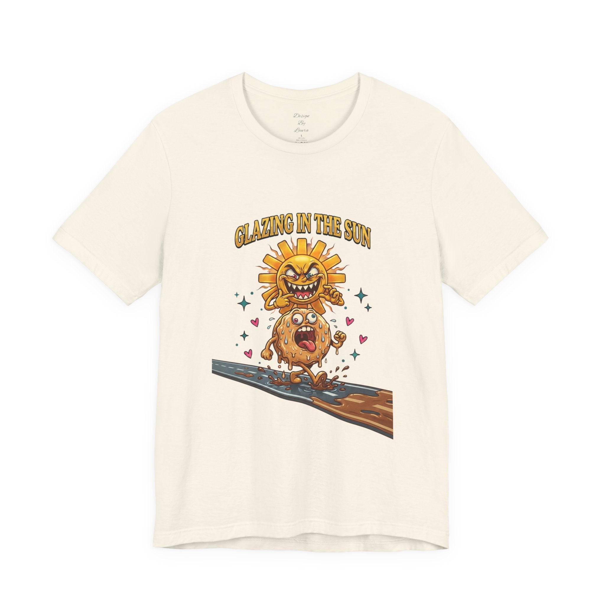 “Glazing in the Sun” Funny Retro Sun & Donut Tee | Dilly Dally Procrastination