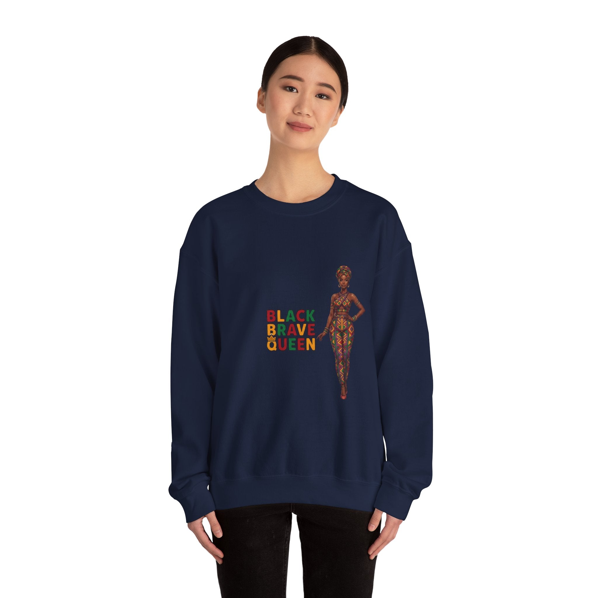 Black Brave Queen Sweatshirt | Juneteenth Pan-African Freedom 1865