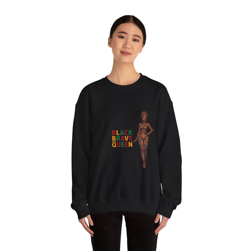 Black Brave Queen Sweatshirt | Juneteenth Pan-African Freedom 1865