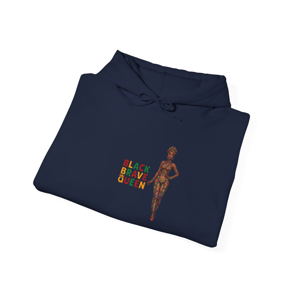 Black Brave Queen Hoodie | Juneteenth Pan-African Colors, 1865 Freedom Pride