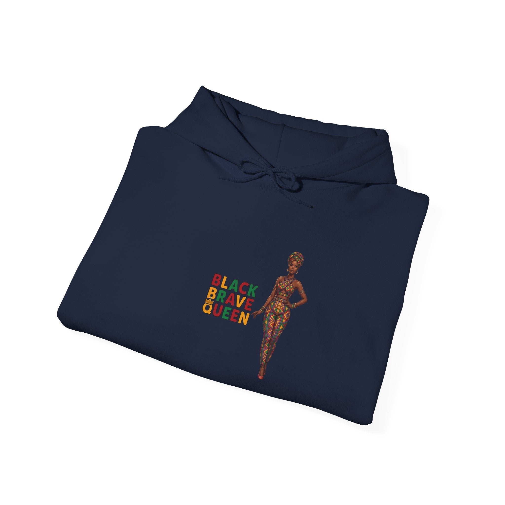 Black Brave Queen Hoodie | Juneteenth Pan-African Colors, 1865 Freedom Pride