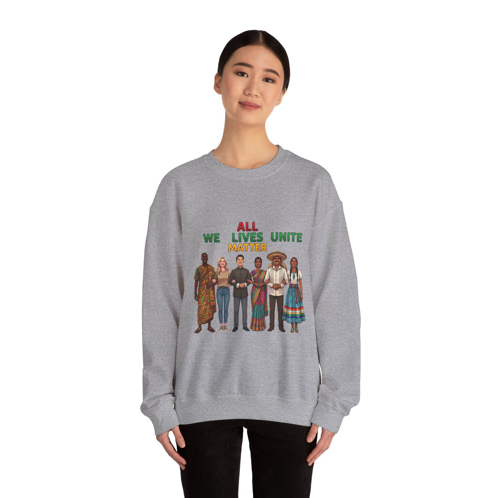 We All Unite All Lives Matter Sweatshirt | Juneteenth Pan-African Colors