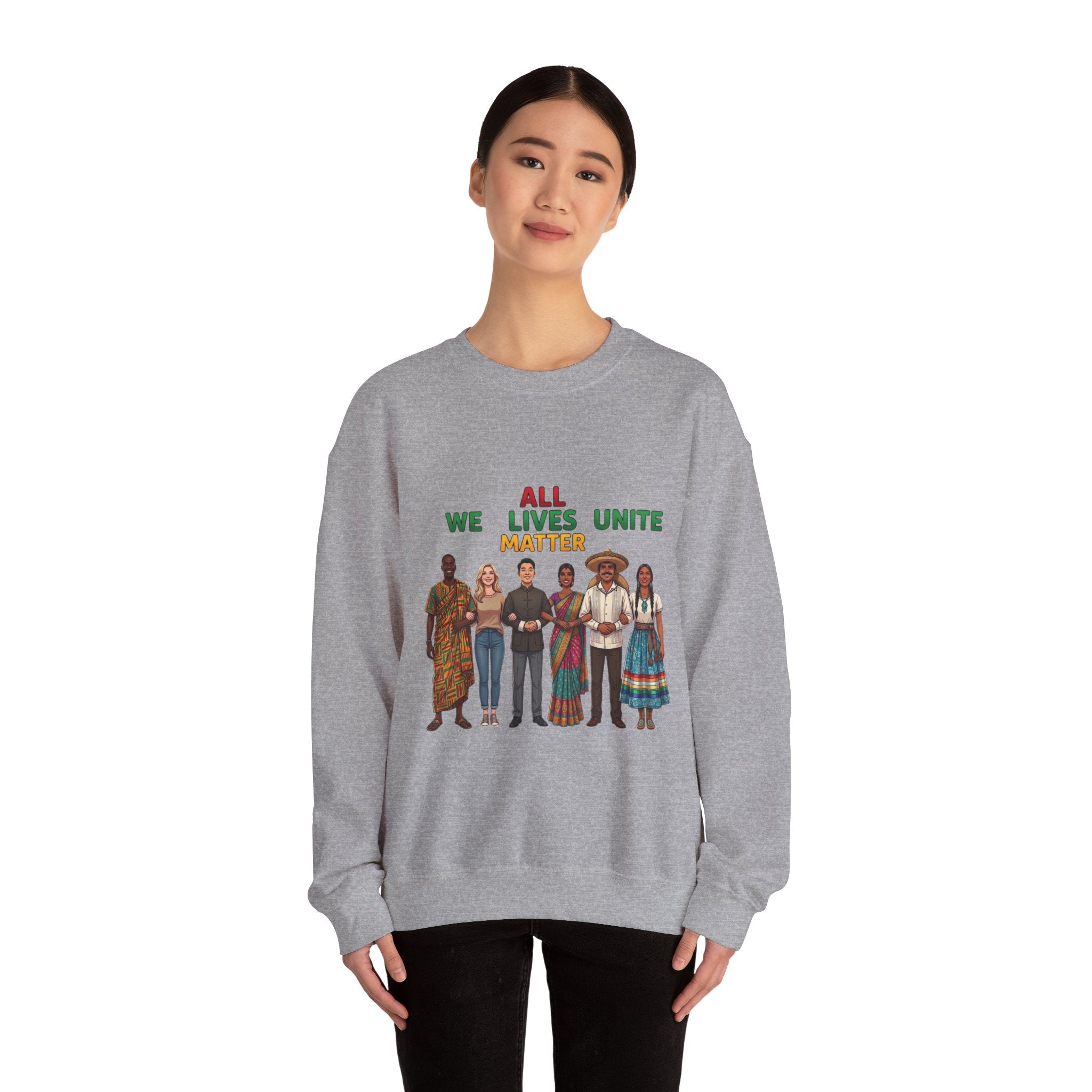 We All Unite All Lives Matter Sweatshirt | Juneteenth Pan-African Colors