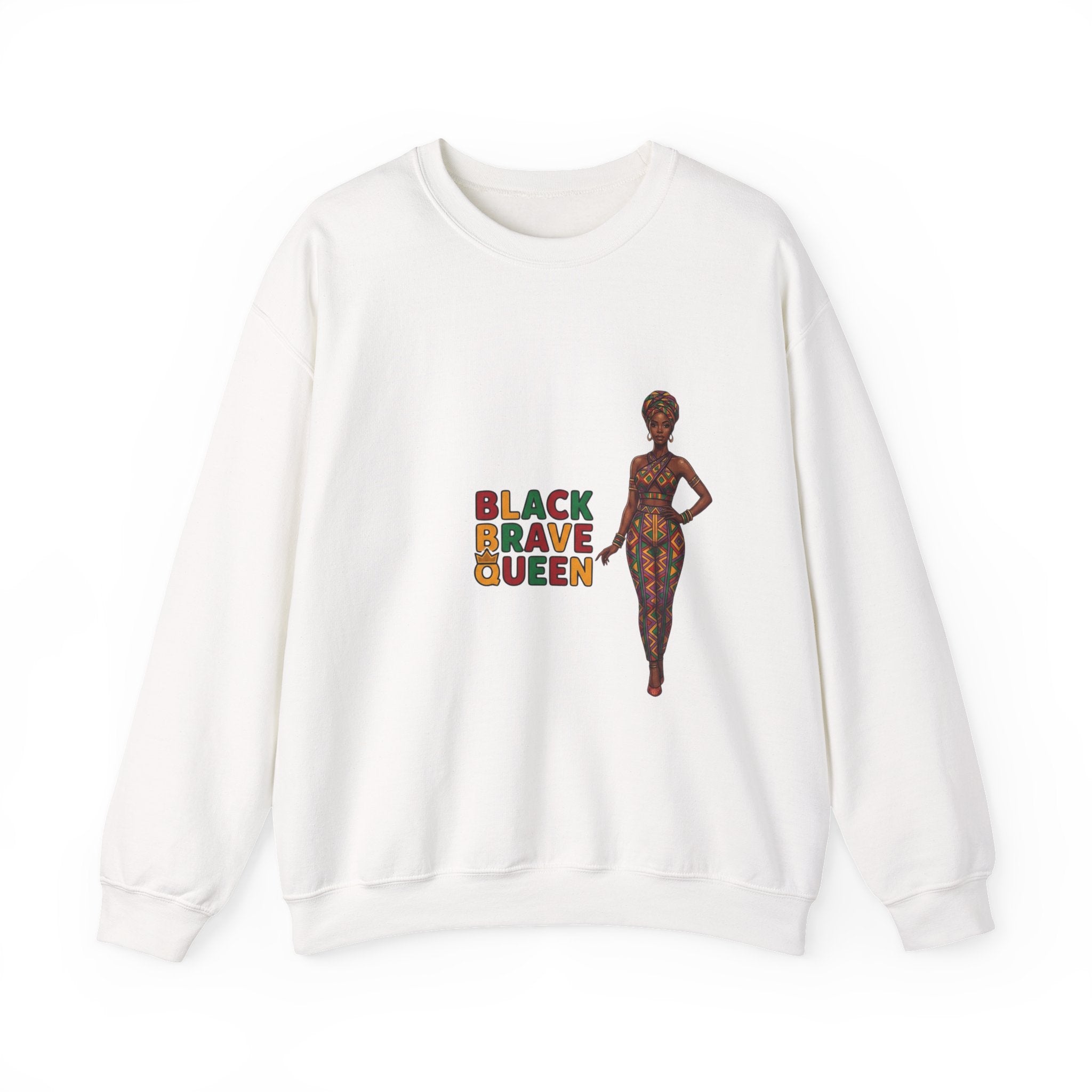 Black Brave Queen Sweatshirt | Juneteenth Pan-African Freedom 1865