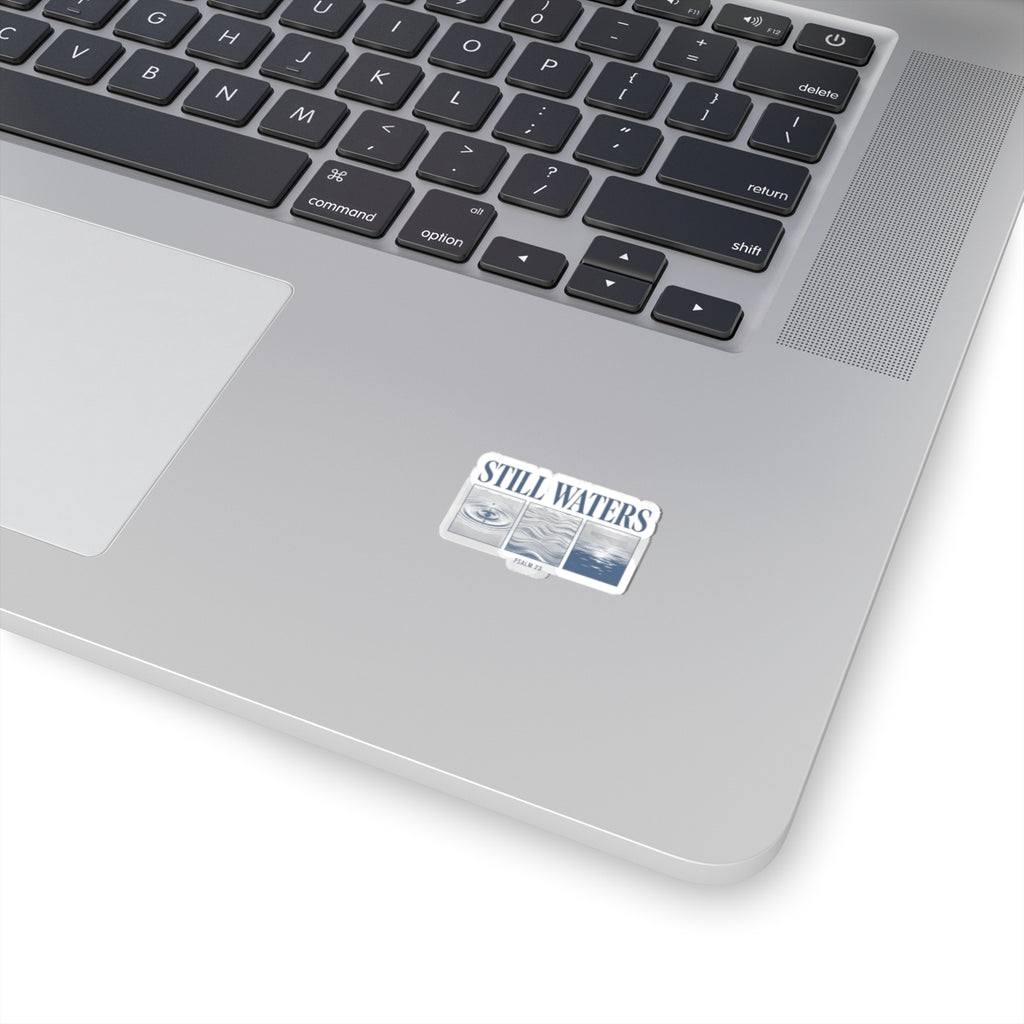 Still Waters Sticker | Christian Streetwear, Psalm 23, Vintage Wave Graphic