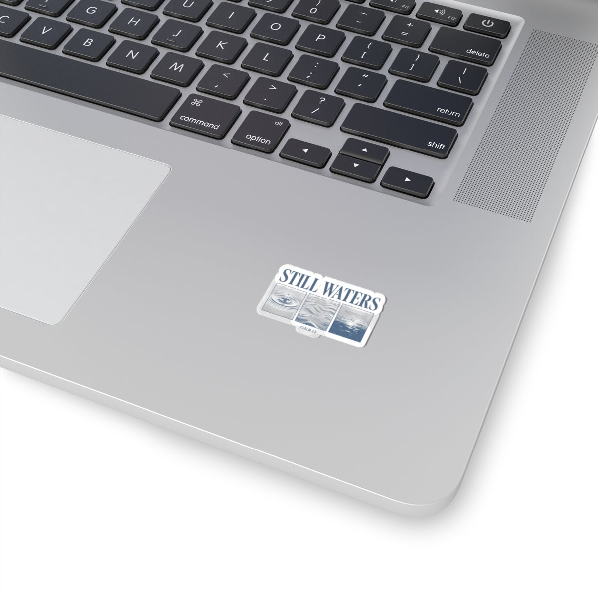 Still Waters Sticker | Christian Streetwear, Psalm 23, Vintage Wave Graphic