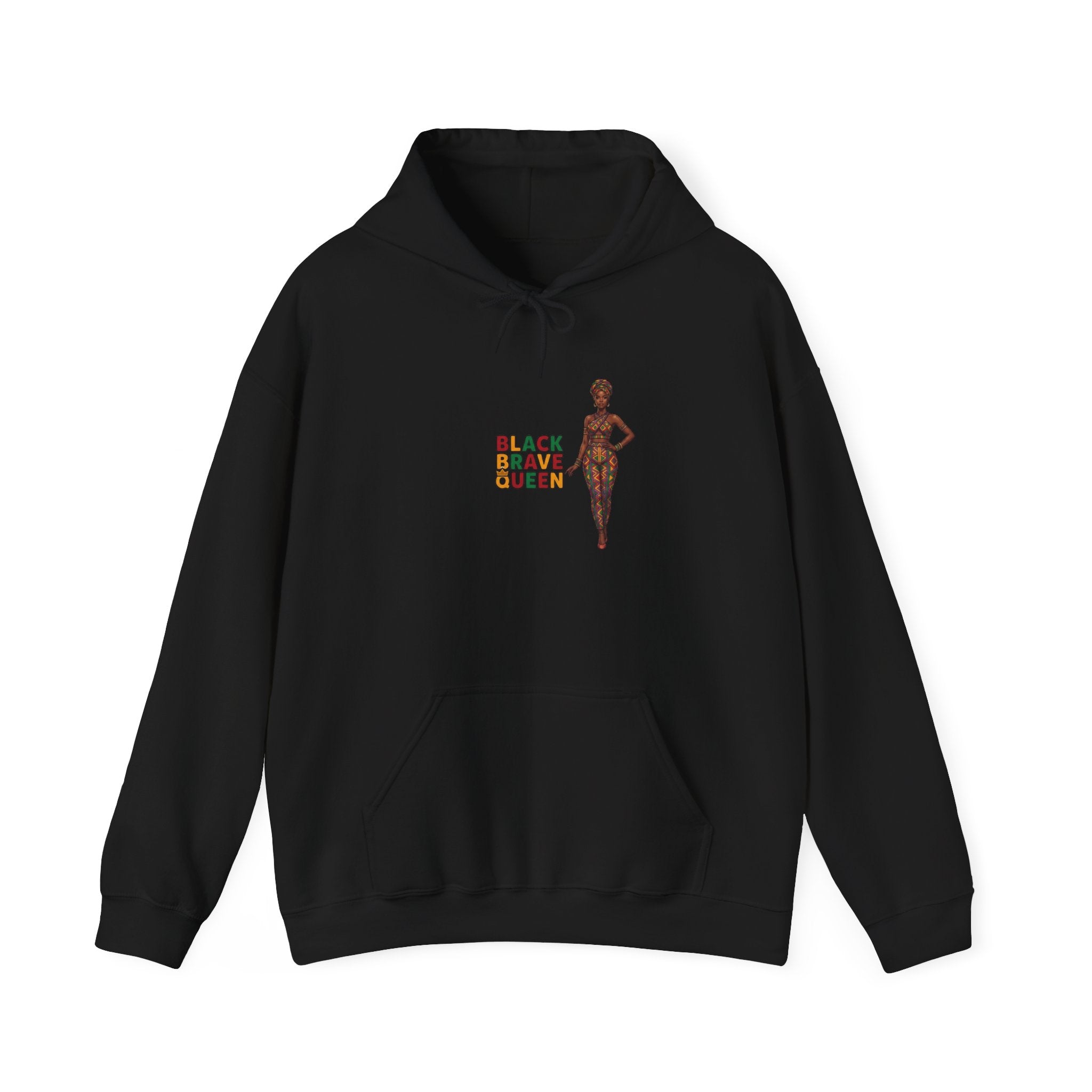 Black Brave Queen Hoodie | Juneteenth Pan-African Colors, 1865 Freedom Pride