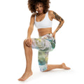 Floral Watercolor Capri Leggings — Pastel Rose All-Over Print
