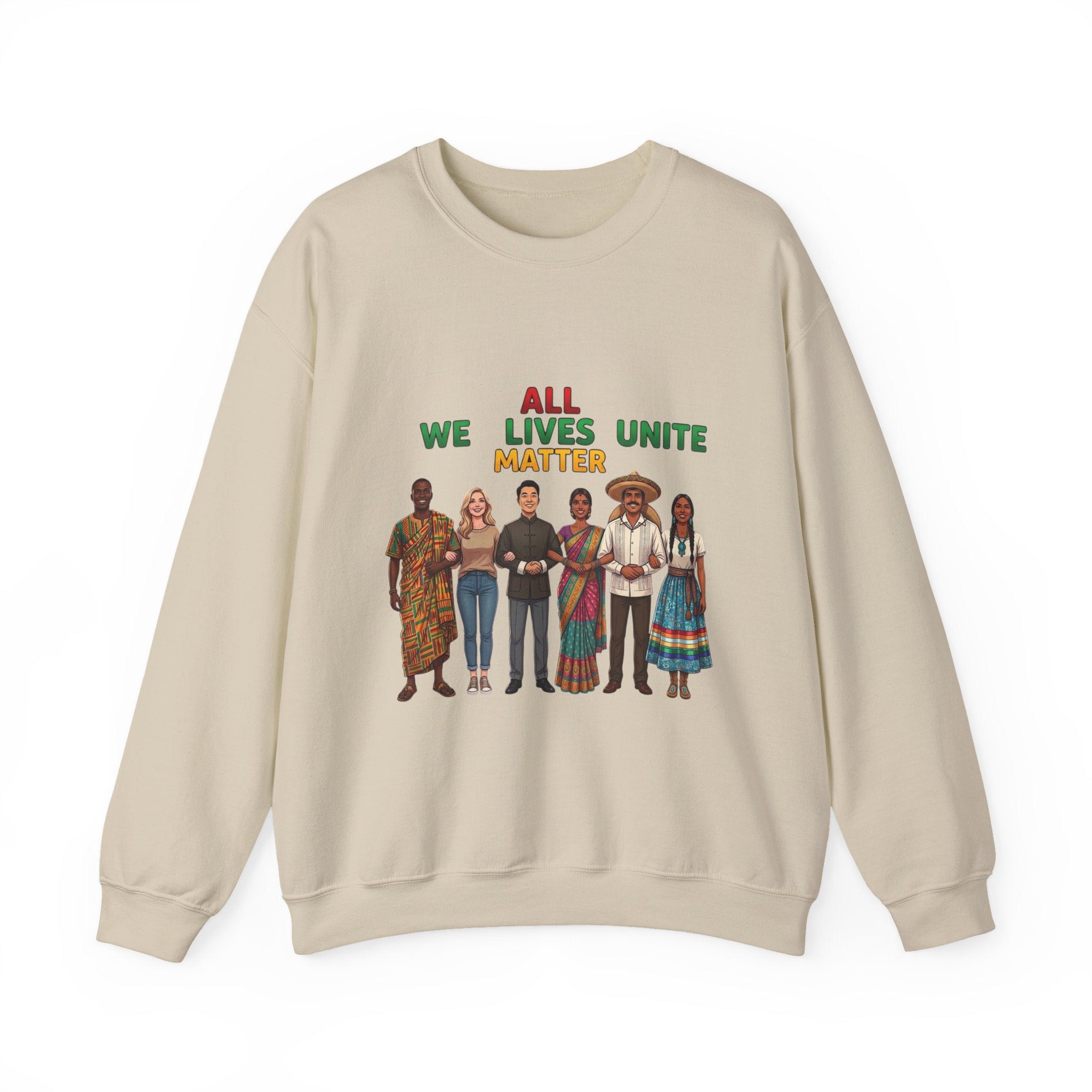 We All Unite All Lives Matter Sweatshirt | Juneteenth Pan-African Colors