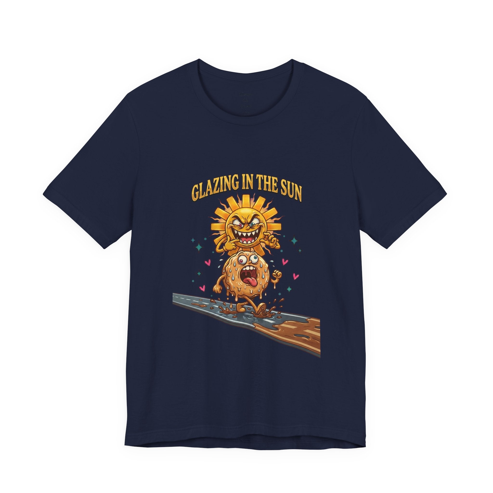 “Glazing in the Sun” Funny Retro Sun & Donut Tee | Dilly Dally Procrastination