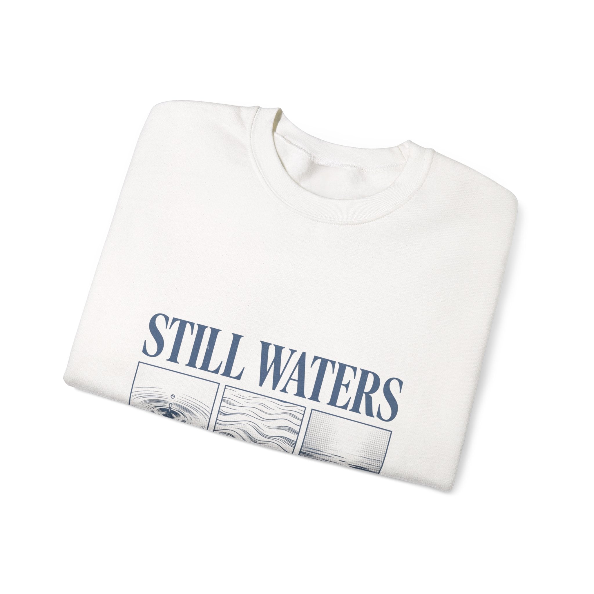 Still Waters Sweatshirt | Christian streetwear, vintage-wash faith tee