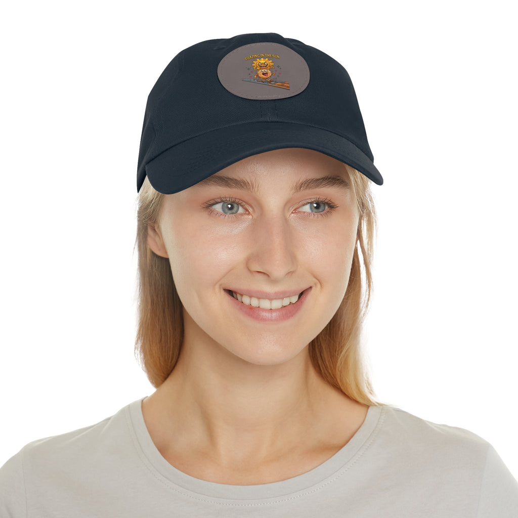 Dad Hat — 'Glean in the Sun' Leather Patch Baseball Cap