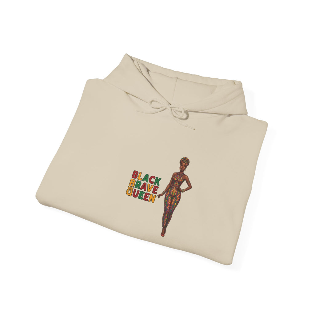 Black Brave Queen Hoodie | Juneteenth Pan-African Colors, 1865 Freedom Pride